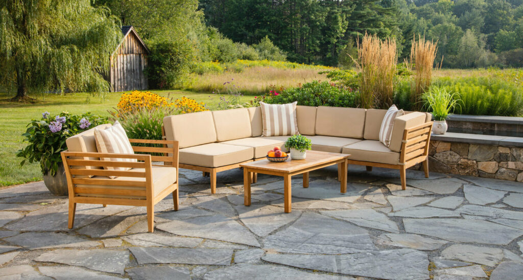 It's time to have the teak patio furniture