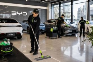 Read more about the article What’s the Right Polishing Frequency for Car Showroom Cleaners?